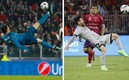 Cristiano Ronaldo hizo chilena en abril 2018 y Messi este sábado.