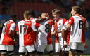 Los jugadores del Feyenoord celebrando uno de los 5 goles al Vitesse. (EFE)