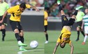 Orbelín Pineda celebró a lo grande su anotación de este viernes. FOTO: @AEK_FC_OFFICIAL