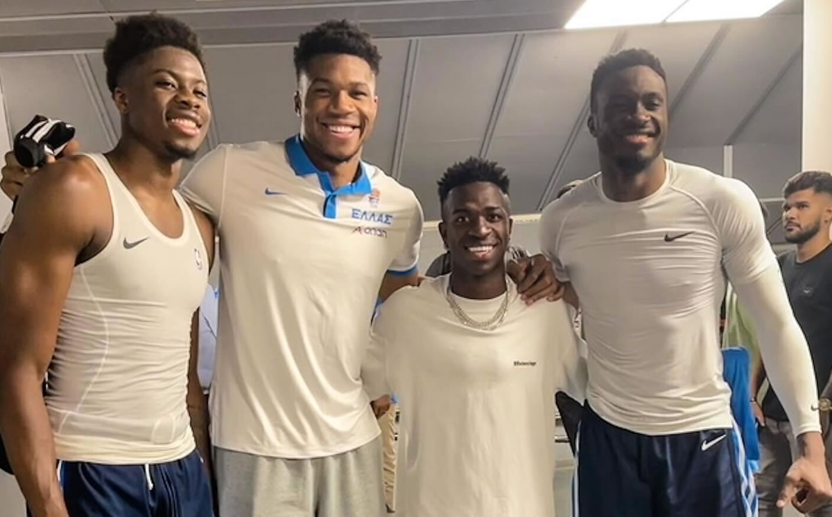 Vinicius Jr. y Giannis Antetokounmpo convivieron en Madrid