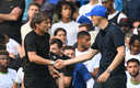 Conte y Tuchel en el Chelsea vs Spurs. (AFP)