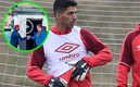 Luis Suárez con el Nacional de Montevideo. (AFP)