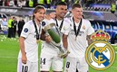 Luka Modric, Casemiro y Toni Kroos (AFP).