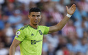 Cristiano en el partido Brentford vs Manchester United. (Reuters)