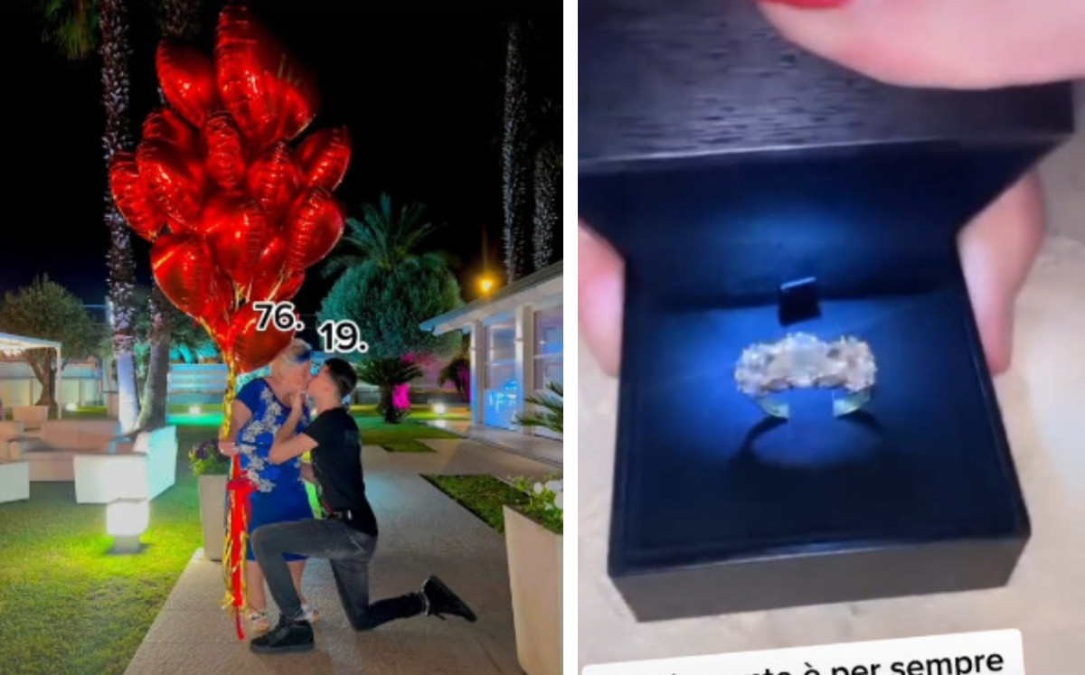 Joven de 19 años le propone matrimonio a su novia de 76