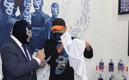 Blue Demon Jr., durante la inauguración de su galería | César Cerón