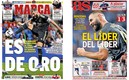 Así las portadas de los principales diarios deportivos de España.