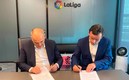 Javier Tebas y Mikel Arriola, presidentes de LaLiga y Liga MX, respectivamente. (Foto cortesía de LaLiga)