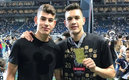 Los Montes celebrando un título de Rayados | Cortesía