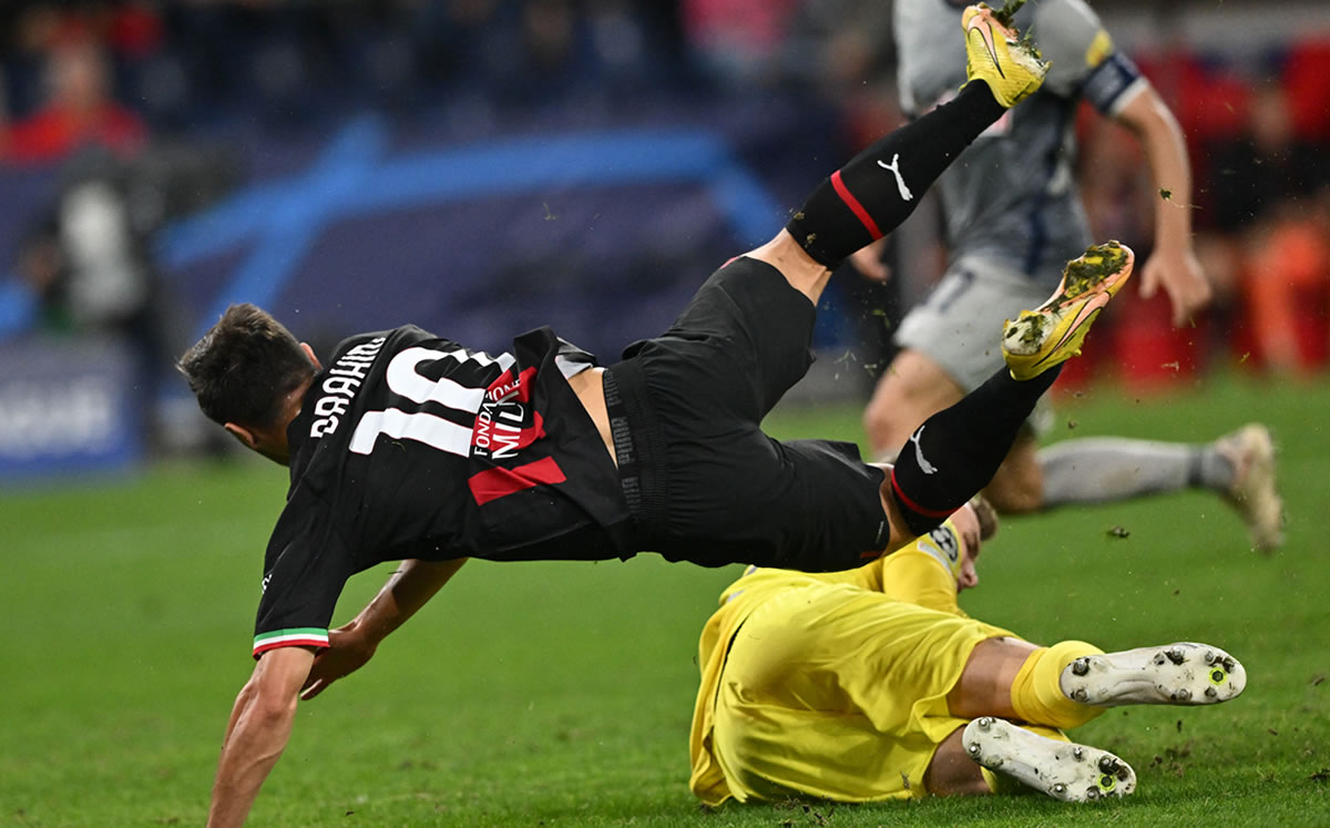 AC Milan se estrella y apenas empata con el Red Bull Salzburg