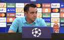 Xavi Hernández en la rueda de prensa de este martes. (AFP)