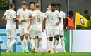 Kingsley Coman y sus compañeros (Reuters).