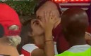 La seguidora de Michael Rangel fue señalada de "propasarse" con el jugador. (TW @Nuestrosdporte2)