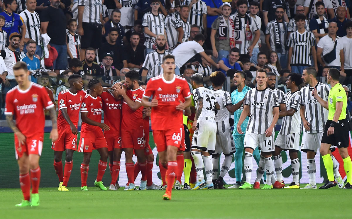 Juventus vs Benfica (1-2): Grupo H. UEFA Champions League - Vimarsana News