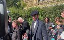 Beckham antes de ingresar al Westminster Hall. (Captura)