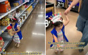 La pequeña en Walmart. (FOTO: Captura)