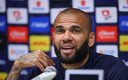 Dani Alves en su primera conferencia de prensa con Pumas. (Imago7)