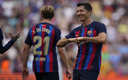 Lewandowski registra 11 goles y 2 asistencias con el Barcelona. (EFE)