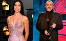 Dua Lipa y Miguel Bosé. (AFP)