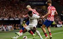 Aurélien Tchouaméni durante el derbi de Madrid (AFP).