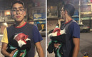 El joven se resguardó con su gallo. (FOTO: Captura)