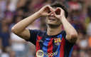 Pedri celebrando un gol contra el Elche. (EFE)