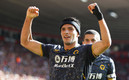 Raúl Jiménez festeja el gol del triunfo para los Wolves. (FOTO: Reuters)