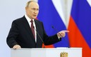 Vladimir Putin durante su discurso este viernes desde el Kremlin. FOTO: AFP.