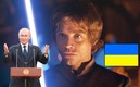 Vladimir Putin y Mark Hamill como Luke Skywalker (AFP/Captura de Twitter Star Wars).