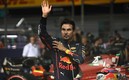 Checo Pérez largará segundo en el GP de Singapur. FOTO: AFP.