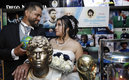 La feliz pareja se unió con el Diego como testigo | EFE