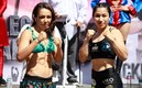 Jackie Nava (izquierda) se despide del boxeo ante Gloria Elena Yancaqueo