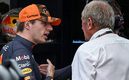 Verstappen mostró su apoyo a Checo Pérez. (Foto: AFP)