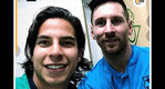 Diego Lainez y Lionel Messi luego del Betis vs. Barcelona (Twitter)