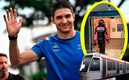 Esteban Ocon quedó fuera en Singapur por un incidente durante la carrera. (AFP)