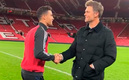 Cristiano Ronaldo y Tom Brady en marzo en Old Trafford.