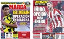 Las portadas deportivas en Europa.