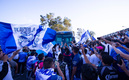 Aficionados del Puebla llevaron serenata. (Foto: Mexsport)