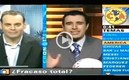 Álvaro Morales hace algunos años en ESPN junto a David Faitelson. (Imagen de ESPN)