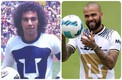 Hugo Sánchez y Dani Alves con la playera de los Pumas | AP y Mexsport