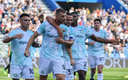 Los jugadores del Inter celebrando uno de los dos tantos de Dzeko. (AFP)
