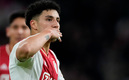 Jorge Sánchez con el Ajax celebrando su primer gol. (TW @AFCAjax)