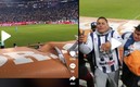 El aficionado que cayó en el toldo de la banca local (Captura de TikTok @abcdefutbol @rayoshi0).