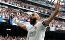 Karim Benzema festeja su anotación ante los culés. FOTO: Reuters.