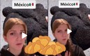 Extranjera afirma que el pan de muerto tiene cenizas de difuntos (Captura de TikTok@redpiratek).