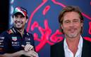 Checo Pérez conoció a Brad Pitt en Austin (AFP)
