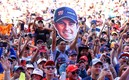 Aficionados en Austin apoyando a Checo Pérez (AFP).