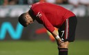 Cristiano Ronaldo en lamento tras su increíble falla con el Manchester United. (Reuters)
