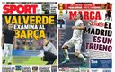 Las portadas destacadas de este domingo. (Sport y Marca)