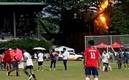 Un rayo alcanzó a un árbitro en pleno partido en Filipinas (Captura)